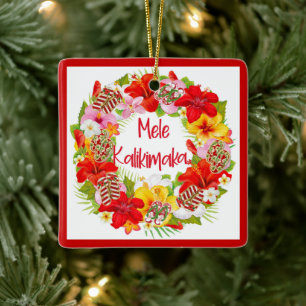 Hawaiian Flip Flop Wreath Ornament