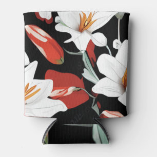 Hawaiian floral can cooler