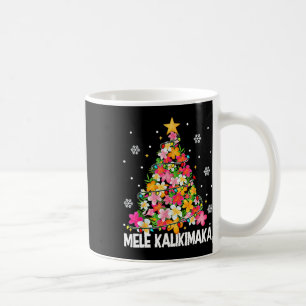 Hawaiian Floral Christmas Tree Mele Kalikimaka Tro Coffee Mug