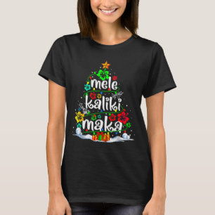 Hawaiian Floral Christmas Tree Mele Kalikimaka Tro T-Shirt