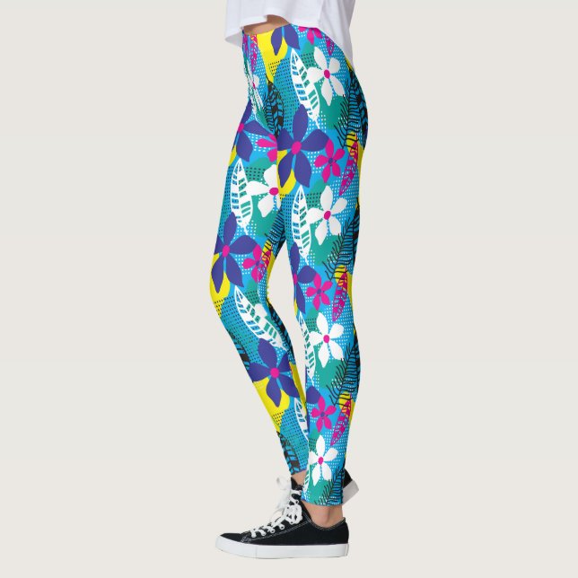 Hawaiian Floral Leggings (Left)
