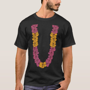 Hawaiian Flower Chain Hibiscus Summer Vacation Lei T-Shirt