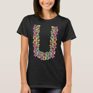 Hawaiian Flower Chain Tropical Summer Colourful Fl T-Shirt