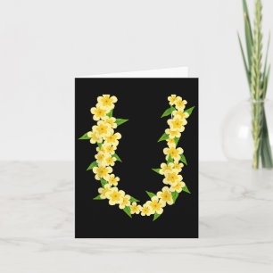 Hawaiian Flower Chain Tropical Summer Vacation Lei Card