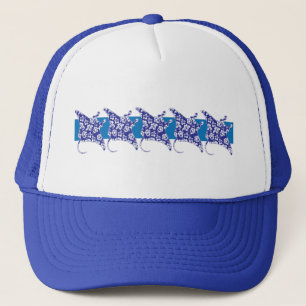 Hawaiian-Flower-Manta-Ray Trucker Hat