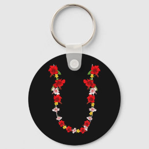Hawaiian Flower Necklace Trocal Summer Flowers Lei Key Ring