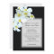 Hawaiian Flowers Custom Black Wedding Invite