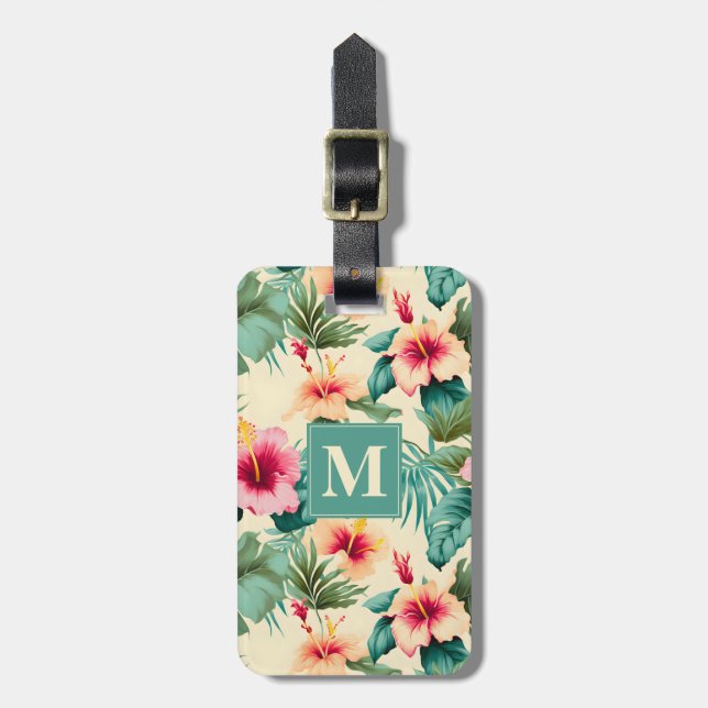 Hawaiian Flowers Luggage Tag (Front Vertical)