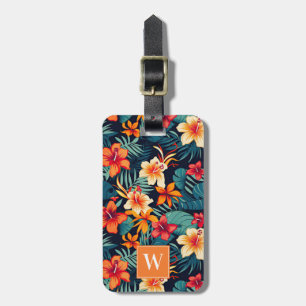 Hawaiian Flowers Luggage Tag