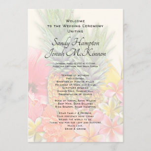 Hawaiian Flowers Pineapples Short Ceremony Program