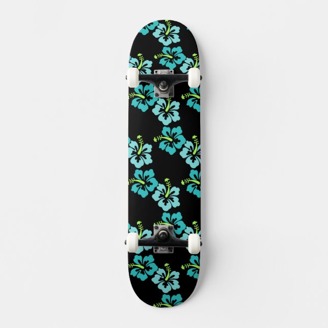 Hawaiian Flowers Skateboard (Front)