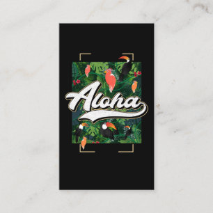 Hawaiian Flowers Toucan Aloha Hawaii Beach Business Card