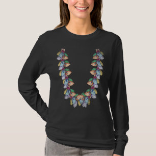 Hawaiian Flowers Tropical Summer Vacation Floral L T-Shirt