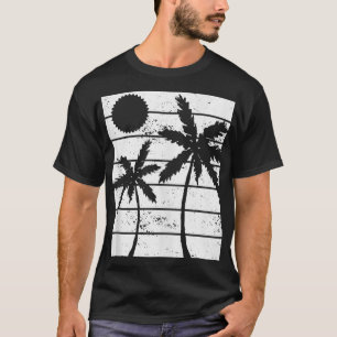 Hawaiian For Palm Tree Retro Vintage Tropical Bea T-Shirt