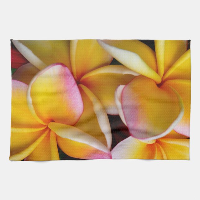 Hawaiian Frangipani Tea Towel (Horizontal)