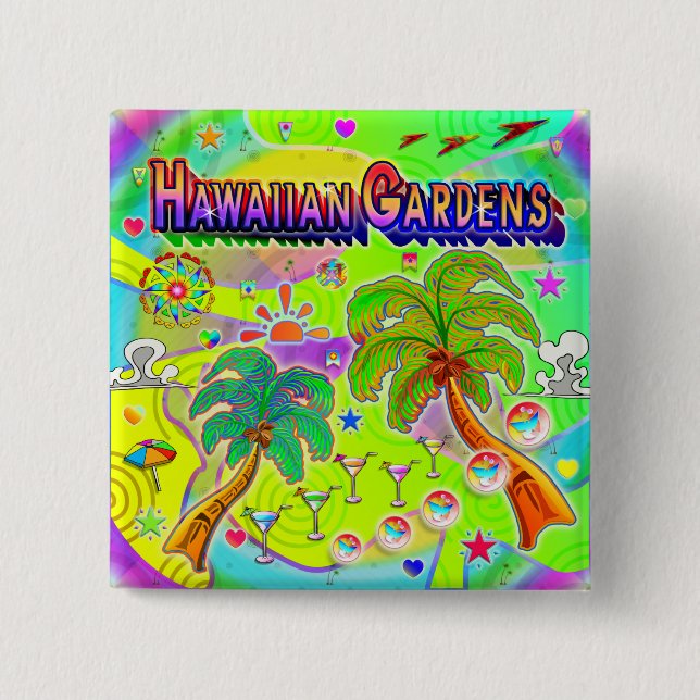 Hawaiian Gardens Mind Focus Button (Front)