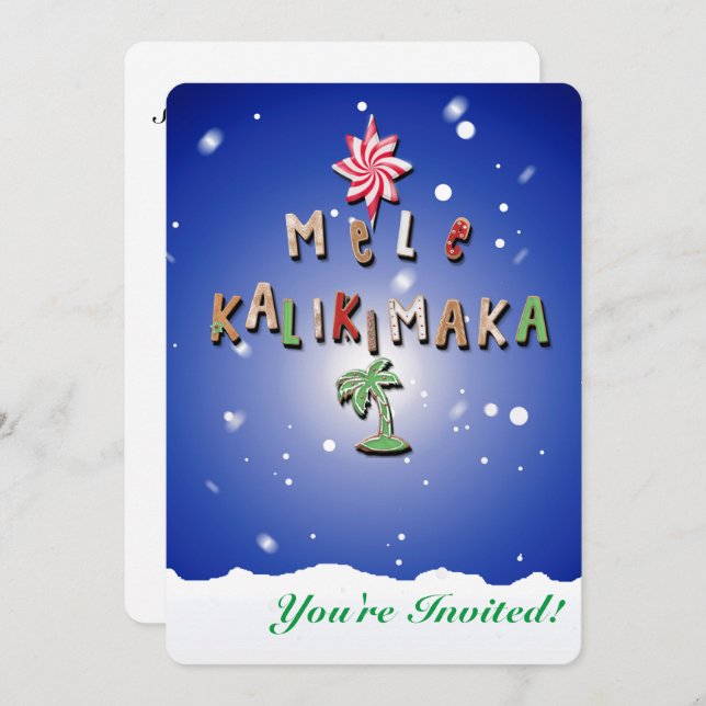 Hawaiian Gingerbread Cookies and Candy 2.0 Invitation (Front/Back)