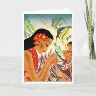 Hawaiian Girl Card