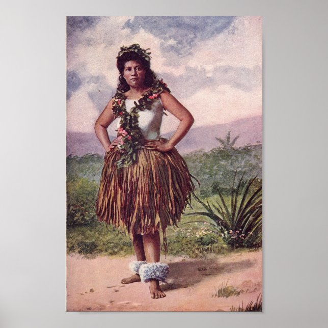 Hawaiian Girl (Circa 1900) Poster (Front)