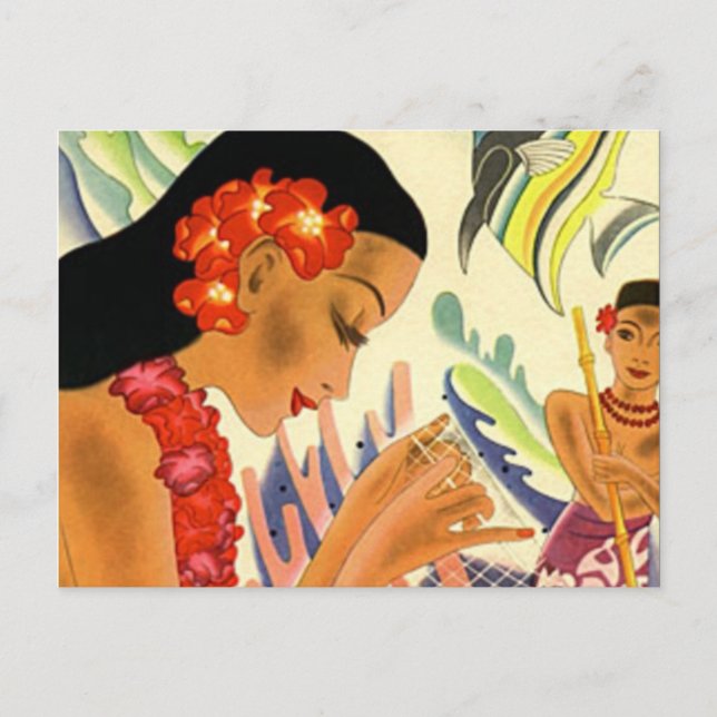 Hawaiian Girl Postcard (Front)