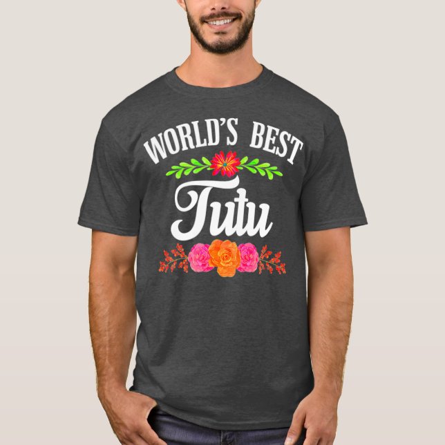 Hawaiian Grandma   Worlds Best Tutu T-Shirt (Front)