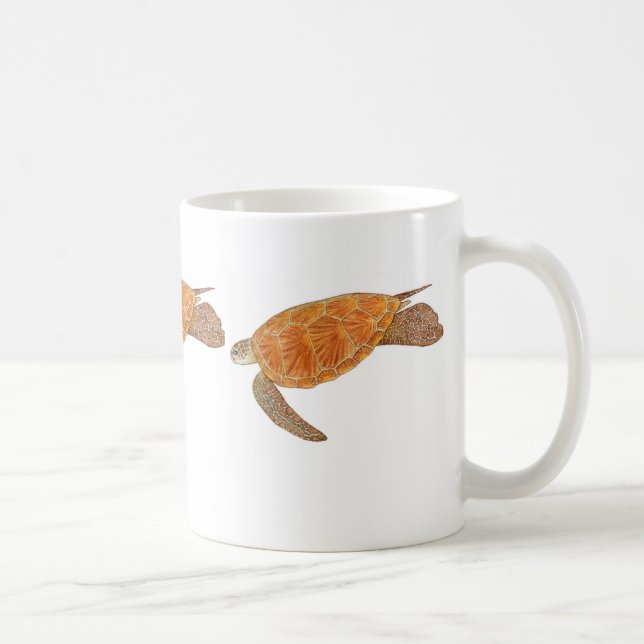 Hawaiian Green Sea Turtle Coffee Mug (Right)