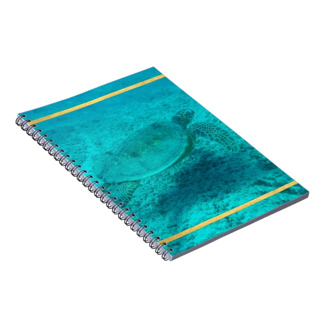 Hawaiian Green Sea Turtle Notebook (Right Side)