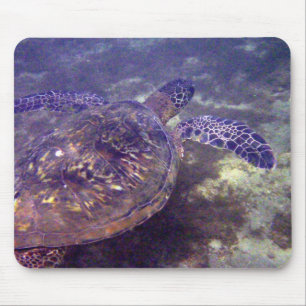 Hawaiian green sea turtles mouse pad