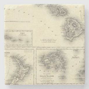 Hawaiian Group Or Sandwich Islands Stone Coaster