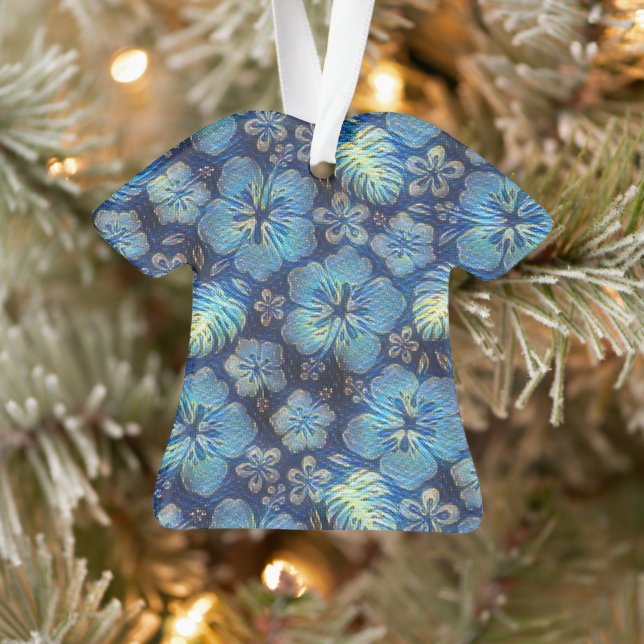 Hawaiian Hibiscus blue Ornament (Tree)
