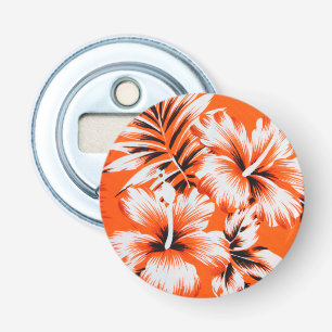 Hawaiian Hibiscus Flower Background Bottle Opener