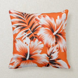Hawaiian Hibiscus Flower Background Cushion