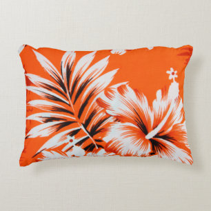 Hawaiian Hibiscus Flower Background Decorative Cushion