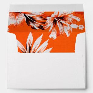 Hawaiian Hibiscus Flower Background Envelope