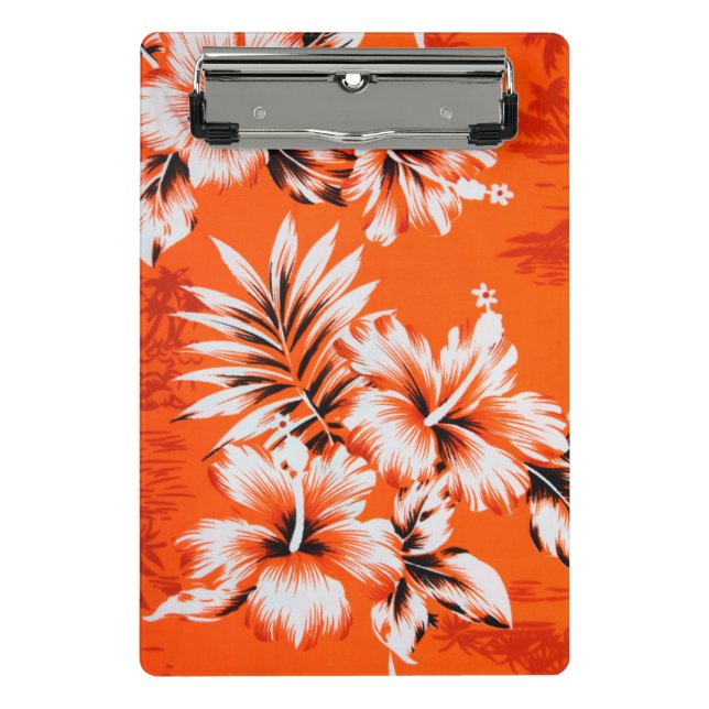 Hawaiian Hibiscus Flower Background Mini Clipboard (Front)