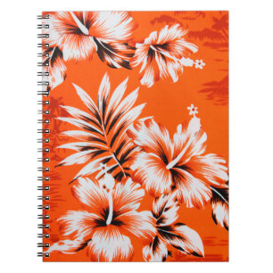 Hawaiian Hibiscus Flower Background Notebook