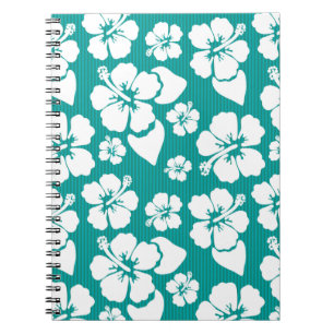 Hawaiian Hibiscus Flower Pattern Notebook