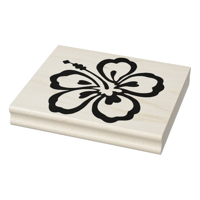 Hawaiian Hibiscus Flower Rubber Art Stamp (Stamp)