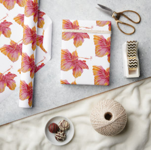 Hawaiian Hibiscus Flower Wrapping Paper