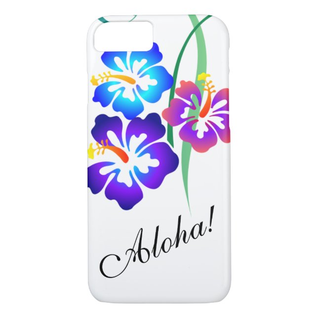 Hawaiian Hibiscus Flowers Aloha Case-Mate iPhone Case (Back)