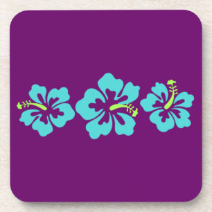 Hawaiian Hibiscus Flowers Coaster