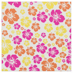 Hawaiian Hibiscus Flowers Colourful Cute Kids Fabric