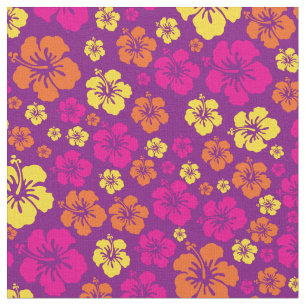 Hawaiian Hibiscus Flowers Colourful Cute Kids Fabric