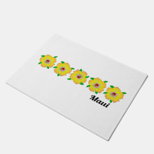 Hawaiian Hibiscus Flowers Maui Hawaii Doormat