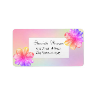 Hawaiian Hibiscus Holographic Label