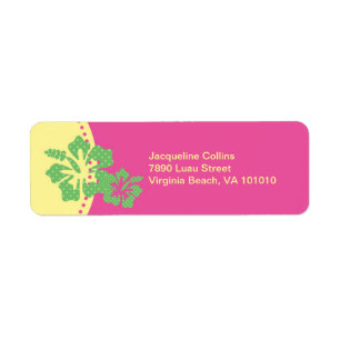 Hawaiian Hibiscus Label Return Address Label