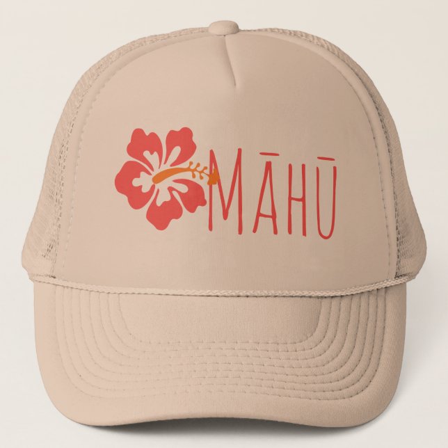 Hawaiian Hibiscus Māhū LGBT Third Gender Trucker Hat (Front)