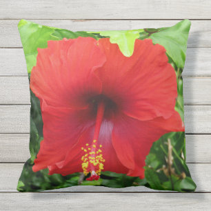 Hawaiian Hibiscus Outdoor Cushion