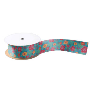 Hawaiian Hibiscus Satin Ribbon