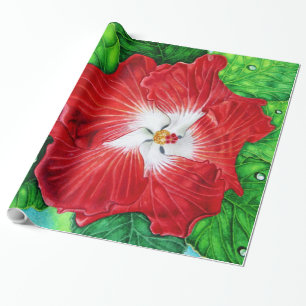 Hawaiian Hibiscus Wrapping Paper
